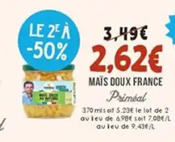 Naturalia PRIMEAL Maïs doux france offre