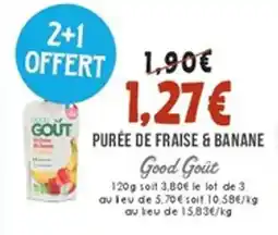 Naturalia GOOD GOUT Purée de fraise & banane offre
