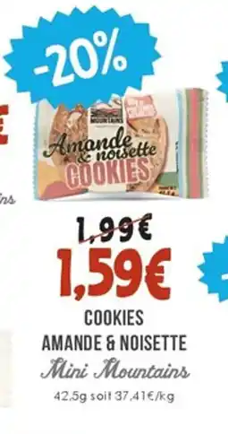 Naturalia MINI MOUNTAINS Cookies amande & noisette offre