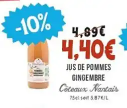 Naturalia COTEAUX NANTAIS Jus de pommes gingembre offre