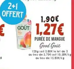 Naturalia GOOD GOUT Purée de mangue offre