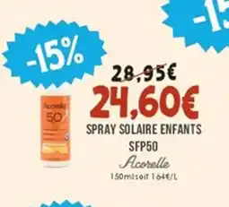 Naturalia ACORELLE Spray solaire enfants sfp50 offre