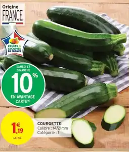 Intermarché Courgette offre