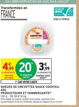 Intermarché Queues de crevettes sauce cocktail asc offre