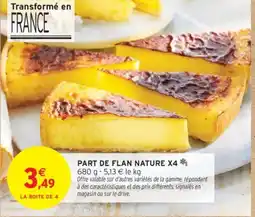 Intermarché Part de flan nature x4 offre