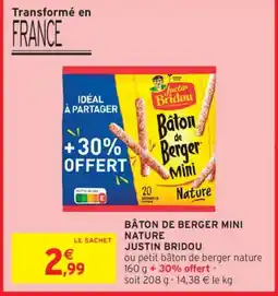 Intermarché JUSTIN BRIDOU Bâton de berger mini offre