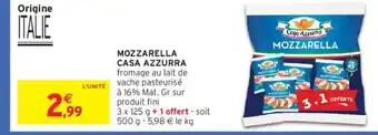 Intermarché CASA AZZURRA Mozzarella offre