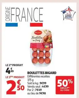 Auchan Boulettes Bigard offre