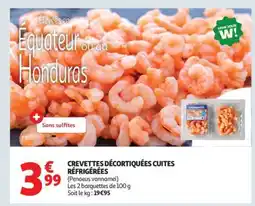 Auchan Crevettes Décortiquées Cuites Réfrigérées offre
