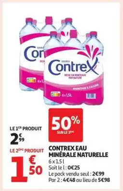 Auchan CONTREX EAU MINÉRALE NATURELLE offre