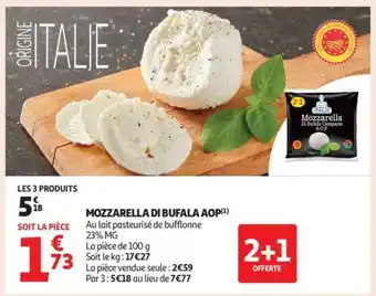 Auchan Mozzarella Di Bufala Aop offre