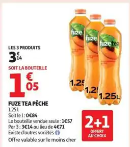 Auchan Fuze Tea Pêche offre