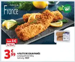 Auchan 4 Filets De Colin Panés offre