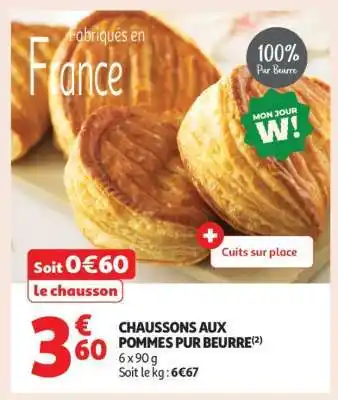 Auchan Chaussons Aux Pommes Pur Beurre offre