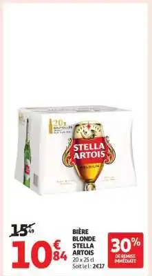 Auchan BIÈRE BLONDE STELLA ARTOIS offre