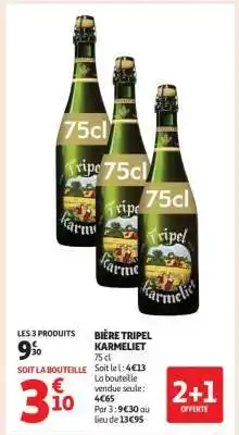 Auchan Bière Tripel Karmeliet offre
