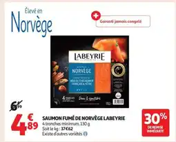 Auchan Saumon Fumé De Norvège Labeyrie offre