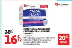 Auchan FORTÉ PHARMA CALORILIGHT CAPTEUR DE GRAISSES FIBRES + NOPAL offre