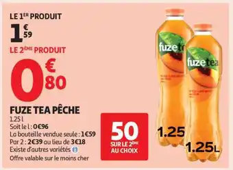 Auchan Fuze Tea Pêche offre