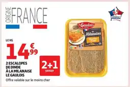 Auchan 2 Escalopes De Dinde À La Milanaise Le Gaulois offre