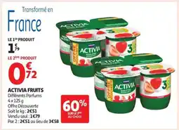 Auchan Activia Fruits offre