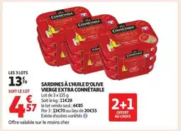 Auchan Sardines À L'huile D'olive Vierge Extra Connétable offre