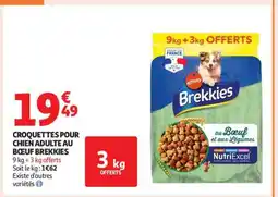 Auchan CROQUETTES POUR CHIEN ADULTE AU BŒUF BREKKIES offre