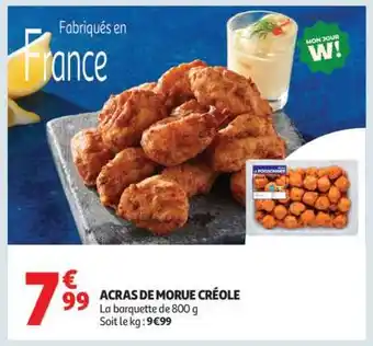 Auchan ACRAS DE MORUE CREOLE offre
