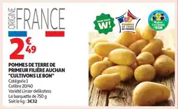 Auchan POMMES DE TERRE DE PRIMEUR FILIÈRE AUCHAN CULTIVONS LE BON offre