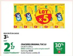Auchan Crackers Original Tuc Lu offre