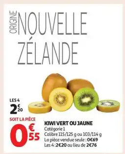 Auchan KIWI VERT OU JAUNE offre