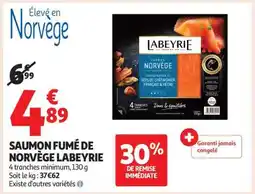 Auchan Saumon Fumé De Norvège Labeyrie offre