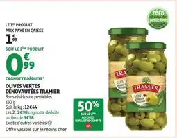 Auchan Olives Vertes Dénoyautées 'Tramier' offre