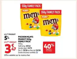 Auchan POCHON M&M'S PEANUT 550g FAMILY PACK offre