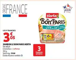 Auchan Jambon Le Bon Paris Herta offre