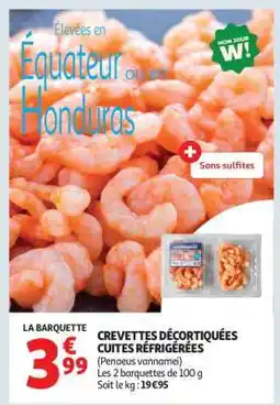 Auchan Crevettes Décortiquées Cuites Réfrigérées offre