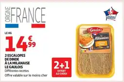 Auchan 2 Escalopes De Dinde À La Milanaise Le Gaulois offre