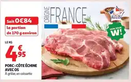 Auchan Porc : Côte Échine Avec Os offre