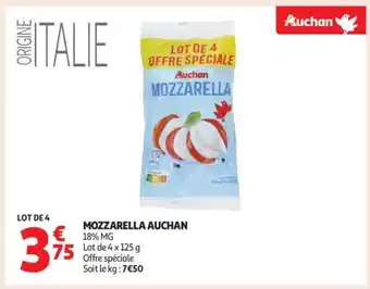 Auchan Mozzarella Auchan offre