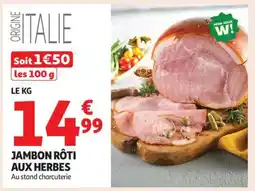Auchan Jambon rôti aux herbes offre