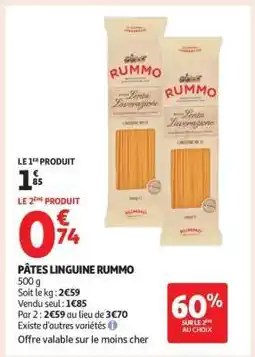 Auchan PÂTES LINGUINE RUMMO offre