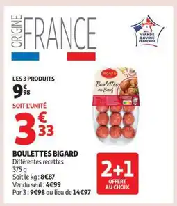 Auchan Boulettes Bigard offre
