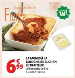 Auchan Lasagnes À La Bolognaise Auchan Le Traiteur offre