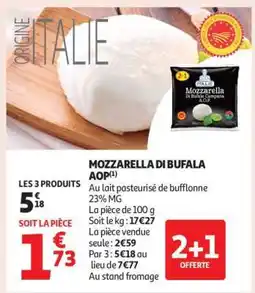 Auchan Mozzarella Di Bufala Aop offre