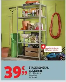 Auchan ÉTAGÈRE MÉTAL CLICKER 85 offre
