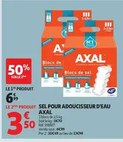 Auchan Sel Pour Adoucisseur D'eau Axal offre