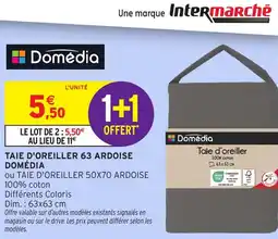 Intermarché DOMÉDIA Taie d'oreiller 63 ardoise offre