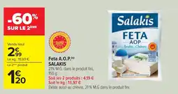 Cora x Carrefour SALAKIS Feta A.O.P. offre