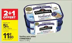 Cora x Carrefour CONNÉTABLE Sardine sans arêtes offre