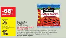 Cora x Carrefour FLORETTE Baby carottes offre